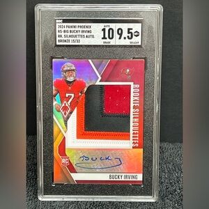 2024 Phoenix Bucky Irving Rookie Silhouettes Bronze /33 RC Auto 4 Color SGC 9.5